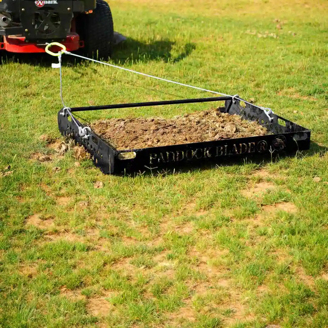 black paddock blade horse field cleaner