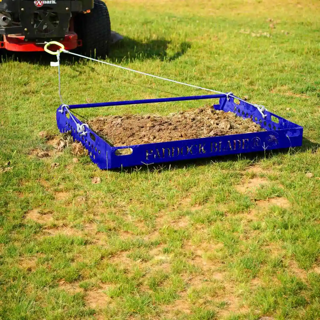 blue paddock blade horse poop scooper