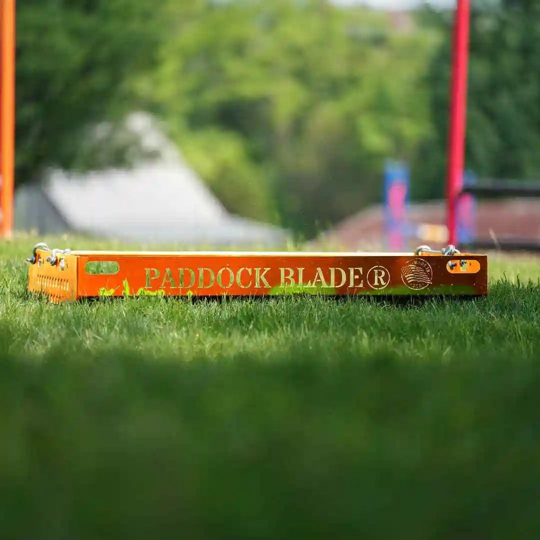 orange paddock blade field cleaner