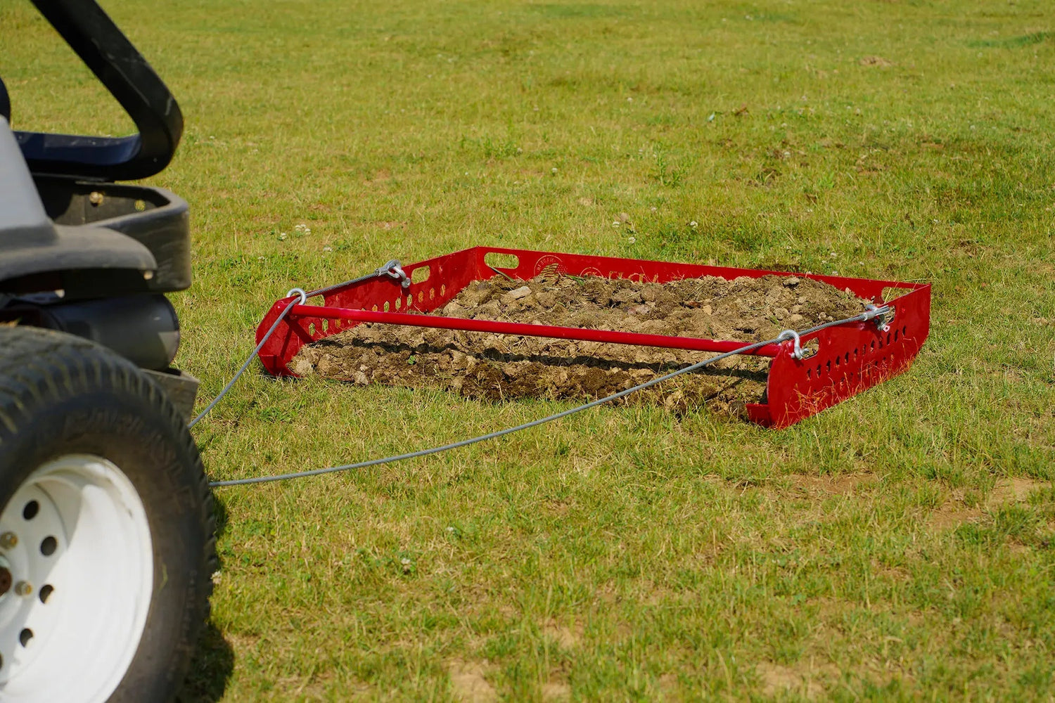 horse droppings collector paddock blade red