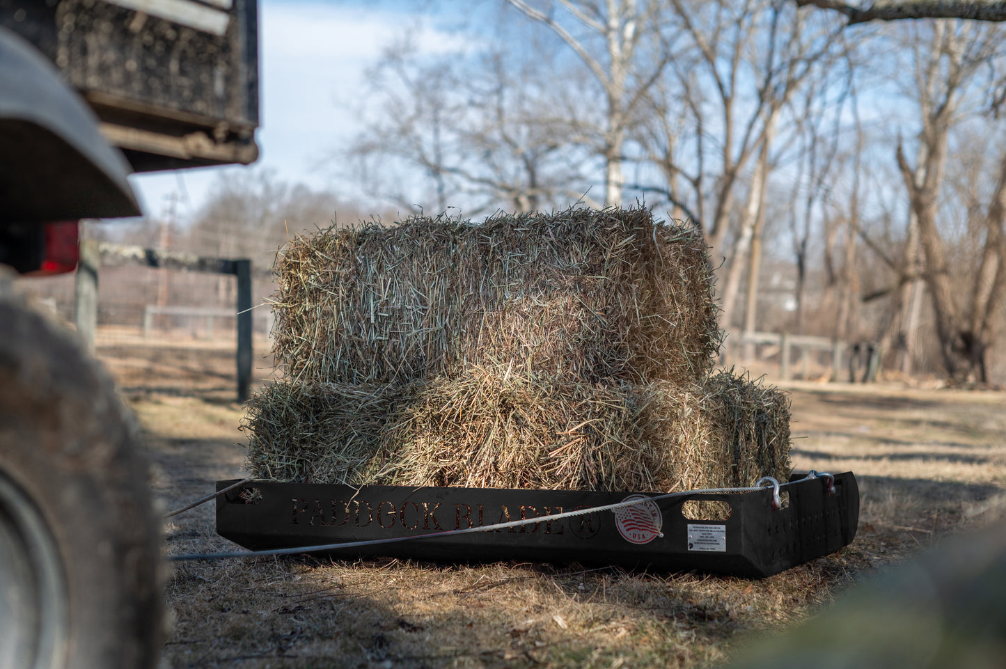 barn trailer paddock blade