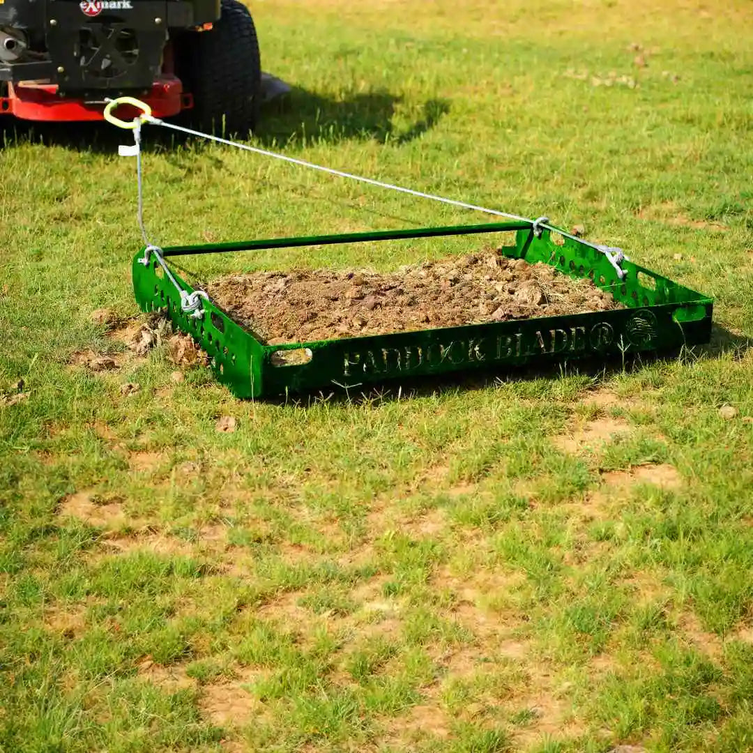 green paddock blade manure scooper