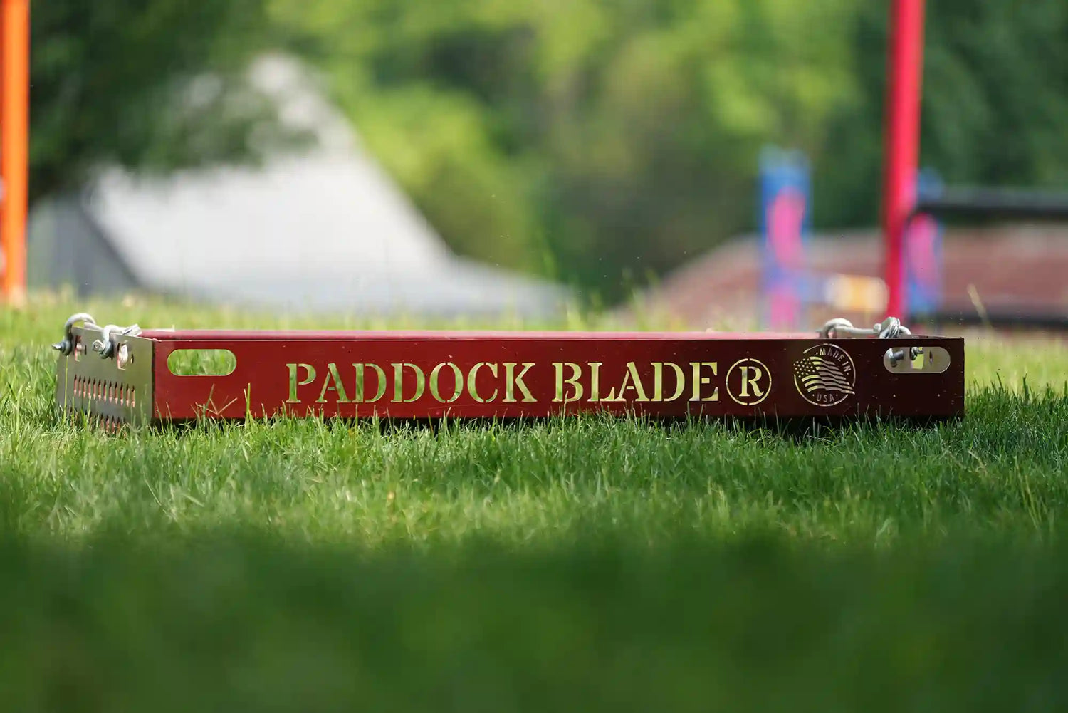 red paddock blade horse droppings collector